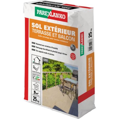 PAREXLANKO Outdoor Fliesenkleber für Terrasse und Balkon - 25 kg - 03328 (1/4)