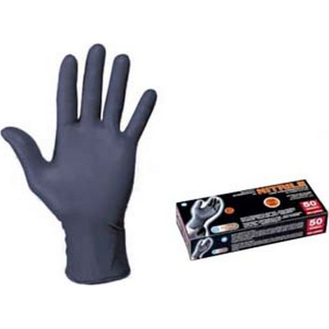 GUANTI IN NITRILE SPESSORATI NERI - tg.M in conf. da 50 pz. (PG506.10)