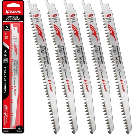 Reciprocating Saw Blades for Tree Pruning and Wood Cutting (Pack of 5) (1/5)
