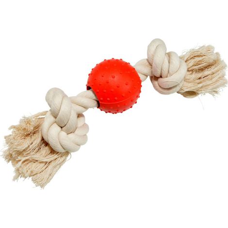 Jouet pour Chien "Corde & Balle" 25cm Naturel (1/2)