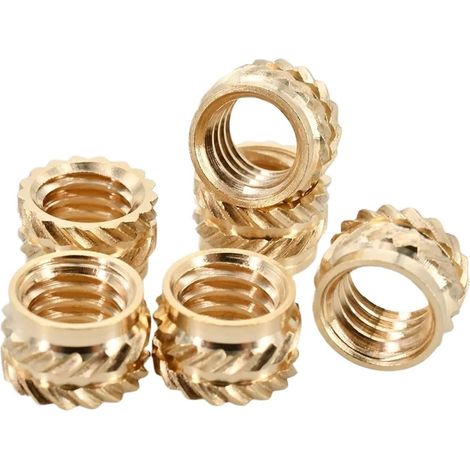 100-300 pièces M2 M2.5 M3 M4 M5 M6 M8 Inserts filetés en laiton (1/2)