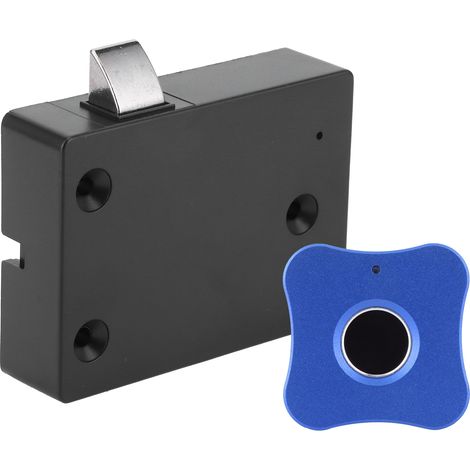 Intelligentes elektronisches Fingerabdruckschloss für Möbel, Aluminiumlegierung, blaue Blütenform, kleines elektrisches Vorhängeschloss für Schubladen und Schränke (1/5)