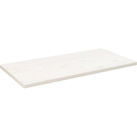 Dessus de table blanc 110x55x2,5 bois de pin massif (1/5)