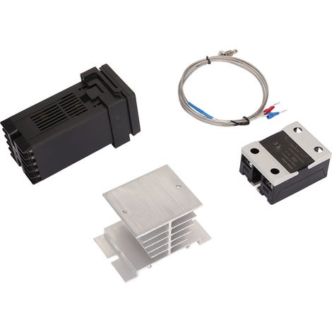 Régulateur de température PID, thermocouple de type K, dissipateur thermique, relais et porte-thermostat pour alimentation électrique agricole 40 A (1/5)