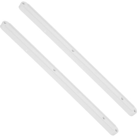 Coulisse Tiroir Plastique Blanc Facile à Installer, Lot de 2 Rails de Tiroir de 12 Pouces pour Armoire, Glissières Solide et Protection de L'environnement (1/5)