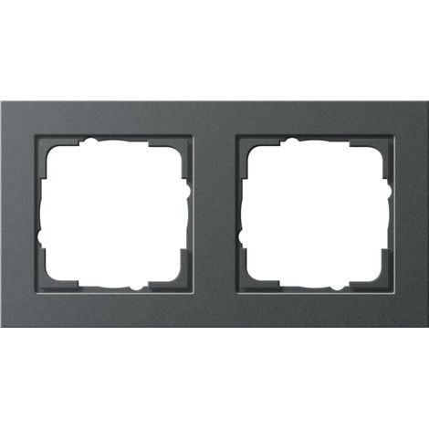Gira Marco embellecedor 2f Gira E2 Antracita [021223], 0212 23