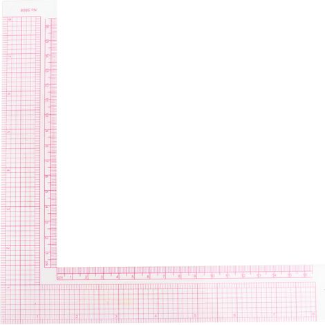 Righello quadrato in plastica per cucito – a forma di L – professionale per sarti – strumento per lavori artigianali – 5808