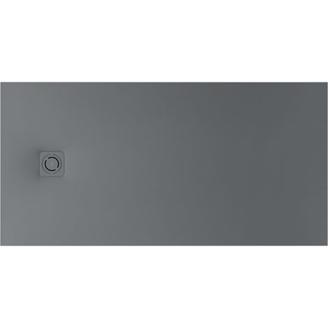 Receveur de douche extra plat en Stonex® Terran-N+Grille Twist - 1400x900mm - Gris ardoise (1/2)