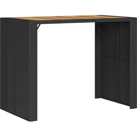 Maison Exclusive - Tavolo Bar da Giardino Piano in Acacia 145x80x110 cm Polyrattan