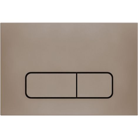 Kroos – Plaque de commande WC rectangulaire – Compatible bâti-support Sigma Geberit – Laiton brossé – Mécanisme double touche