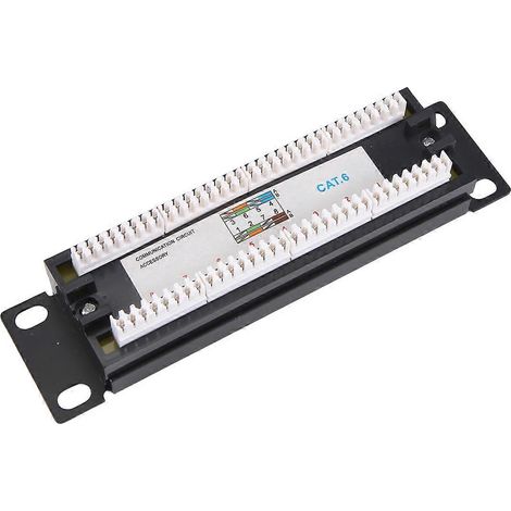 CAT6 8 Ports Patch Panel Rack Network 6.89Inch 1U Rack with RJ45 Socket (1/5)