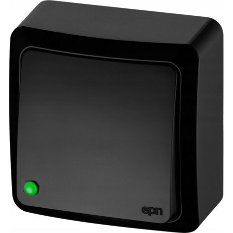 Interrupteur 3712-09 - Noir - Installation facile - Finition haut de gamme - Design moderne (1/5)