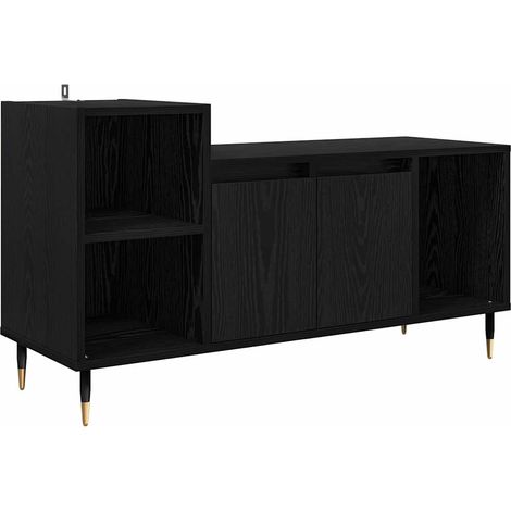 Maison Exclusive - Meuble TV Chêne noir 100 x 35 x 55 cm Bois d'ingénierie