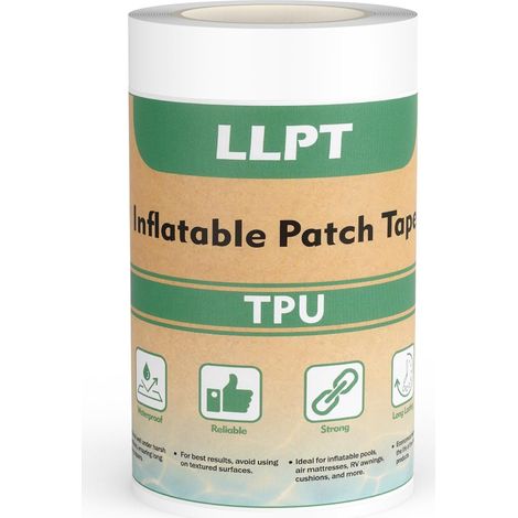 Patch étanche 101mm x 3m Transparente TPU, Kit Réparation Piscine Auto-Adhésifs Convient pour les jouets gonflables,les matelas pneumatiques (1/5)