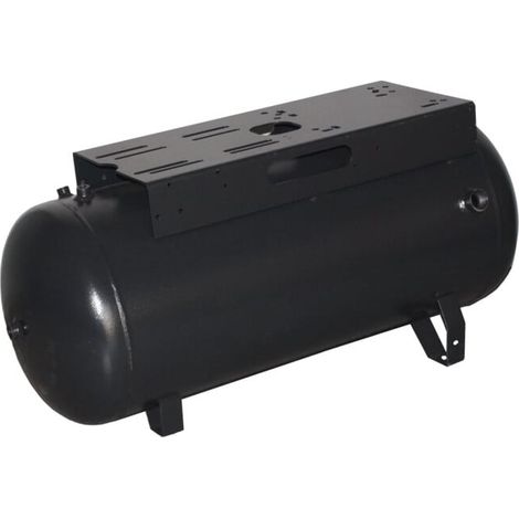 Aerotec Réservoir d'air comprimé 90 L horizontal - 11 bar avec large console 2 étages OHN (1/2)