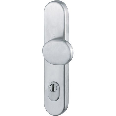 HOPPE® Knopf auf Schutz-Langschild E86G/3332ZA, 10/92, Edelstahl, 3332300 (1/4)