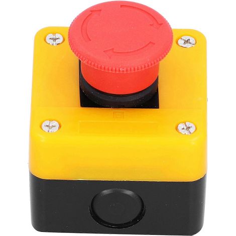 Bouton d'arrêt d'urgence étanche 10 A, 1 NO, 1 NC (1/5)