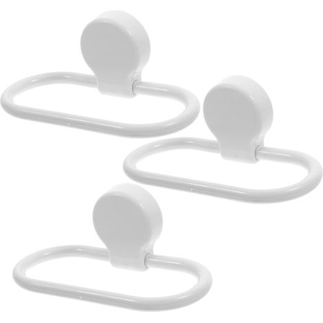 Porte-serviettes 3 pièces pour cuisine et salle de bain, sans perçage, anneau suspension serviette (1/5)