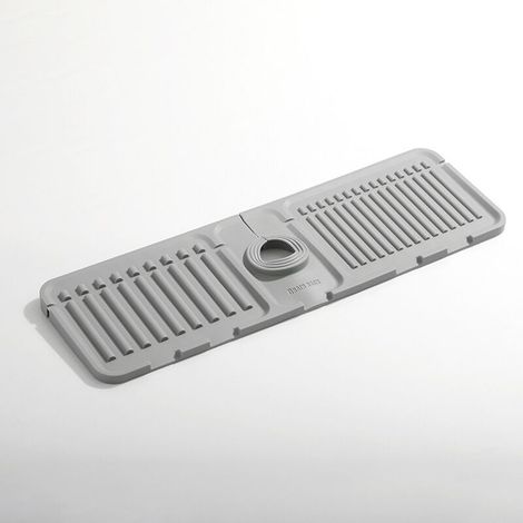 Tapis d'évier de cuisine gris. protecteur d'évier pliable. tapis de drainage en silicone adapté aux comptoirs de cuisine et de salle de bain. imperméable et résistant aux éclaboussures