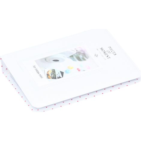 Étui de rangement pour cartes photo 3 pouces, 64 pochettes, mini album photo pour Fujifilm Instax mini 9 blanc (1/5)