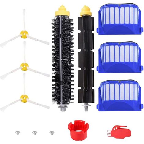 Roomba 600 Series Brush Set - 10 Piece Robot Vacuum Cleaner Accessory Kit (Side Brushes, Filters, Cerda Brushes, etc.). (1/5)