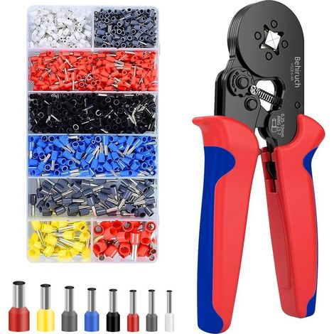 AWG 23-7 Pince à Sertir, avec Cosse Electrique 1300pcs, 0.25-10mm2 (1/5)