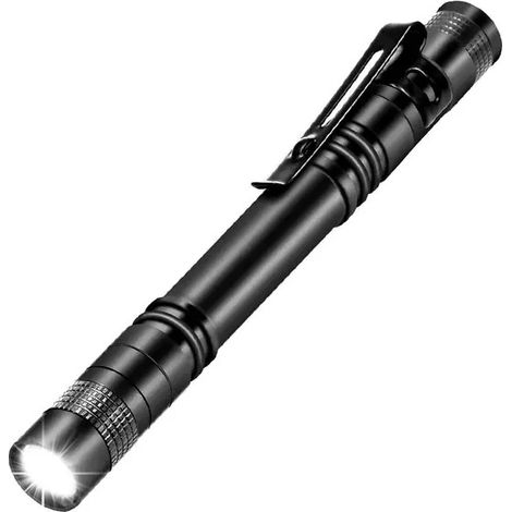 Lampe torche de poche LED tactique avec clip, petite pile AAA en aluminium, pour l'inspection et le travail. - AquaForge