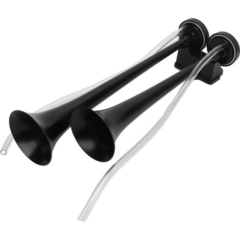 Trompe pneumatique double 130dB ultra puissante avec compresseur 12V pour camions, voitures, bateaux, chariots de mine - Klaxon d'air sonore (1/5)