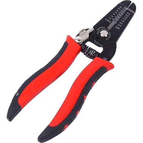 Lntyq Pince à Dénuder, Pince Coupante,Pince a Denuder Electricien,Pince pour Dénuder et Couper Câbles 0,6-2,6 mm 22-10 AWG,Ressort D'Économie de Main-d'Œuvre,180mm (1/5)