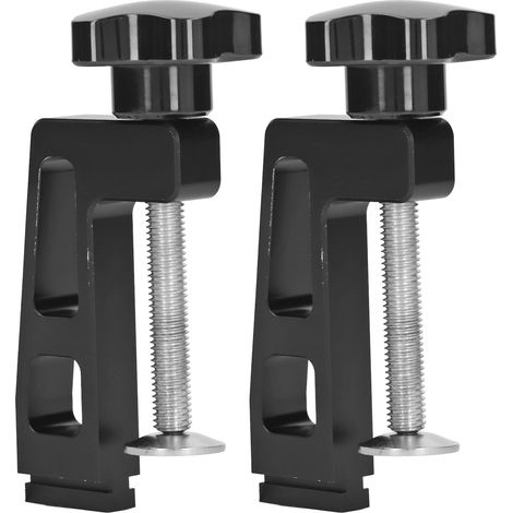 Lot de 2 pinces de fixation pour clôture de menuiserie, type rainure en T 45° et rail en T 75°, clip de fixation en alliage d'aluminium (1/5)