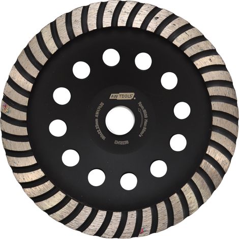 Disco da smeriglio awtools diamond grinding disc turbo 180 mm fori di raffreddamento