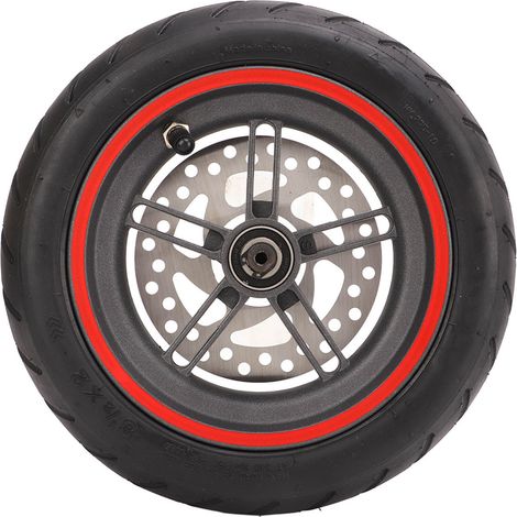 Pneu rouge pour roue arrière de trottinette électrique avec disque de frein 120mm pour Xiaomi PRO PRO2 M3 (1/5)