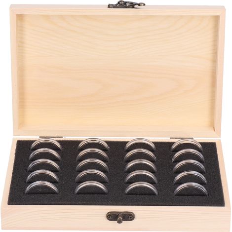 Boite De Rangement Pour Pieces De Monnaie - Bois Naturel - 20 Compartiments - Pour Collectionneurs De Pieces Commemoratives - 1 Unite (1/5)