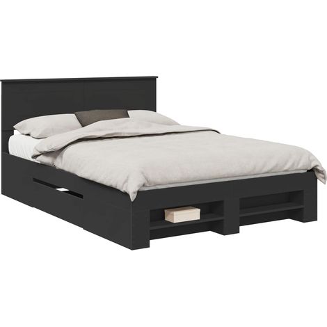 Struttura del letto Nero 150 x 200 cm Legno multistrato vidaXL (1/5)