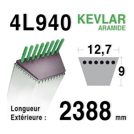 Correa 4L940 - 4L94 - HUSQVARNA 532180215 - 532144959 - AYP 180215 - 373794 D3 Ra