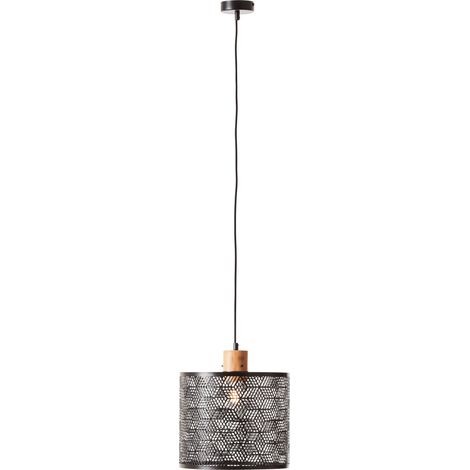 Brilliant Lampe Santy Pendelleuchte schwarz/natur Metall schwarz 1x A60, E27, 52 W (1/4)