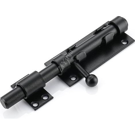 Verrou de porte coulissante en acier inoxydable 304 avec trou de cadenas, loquet de sécurité Loquet de Porte, Verrou de Porte pour Portail, Jardin, Cabanon, Serrure Porte Coulissante 160mm (1/5)