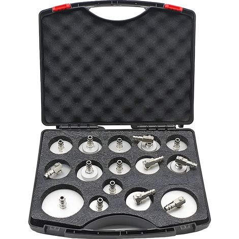 Kit d'adaptateurs de purge de frein, 15 pièces, haute précision, noir (1/2)