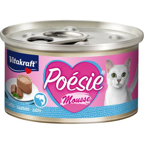 Vitakraft Katzenfutter Poesie Mousse, Lachs - 12 Dosen