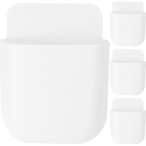 Support mural pour télécommande (lot de 4), support en plastique pour stylo, boîte à télécommande-11.5X9CM-White