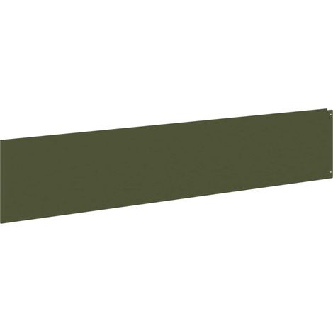 Bordura per Prato 10 pz 100 x 22 cm Acciaio Verde Oliva vidaXL
