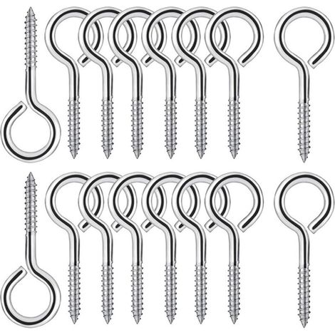 Golfari autofilettanti M4 in acciaio inox 304 – Confezione da 25, occhiello tondo autofilettante, lunghezza 50 mm