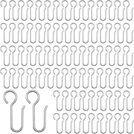 50 gebogene S13-Haken pro PVC-Beutel auf Lager. Gardinenhaken und Badezimmergardinenhaken. (1/5)