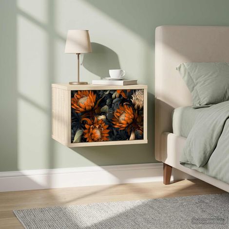 vidaXL Mesita de noche de pared LOCHEM Roble Sonoma 36 x 33 x 25 cm (1/5)