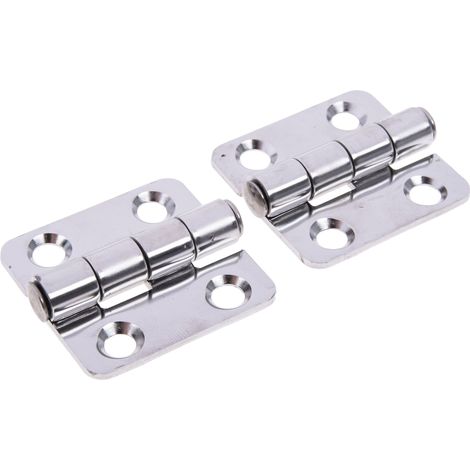 Charnière en inox, 38mm x 40mm x 2mm ( Prix pour Paquet de 2 ) (1/4)