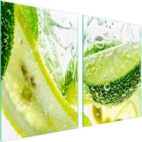 Plaque de protection en verre pour poêle 2x45x52 Fruits (1/5)