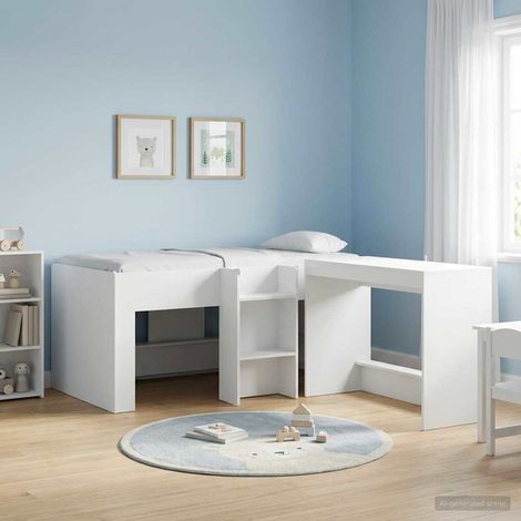 Marco de Cama Alta para Niños 2 pcs Madera de ingeniería