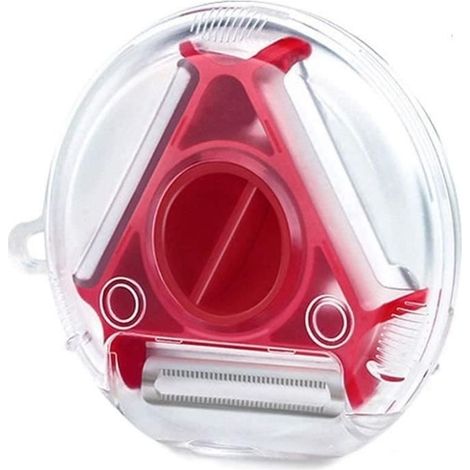 Éplucheur multifonctionnel rotatif 3en1 avec 3 lames tranchantes et couvercleéplucheur durable en acier inoxydable pour épluc 187 (1/4)