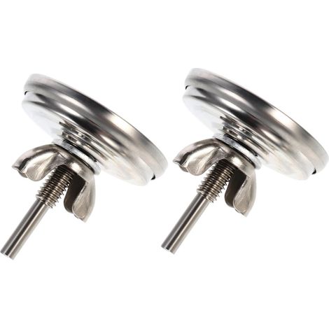 2 pièces Thermomètre Bimétallique Inox pour Barbecue et Cuisson (1/5)