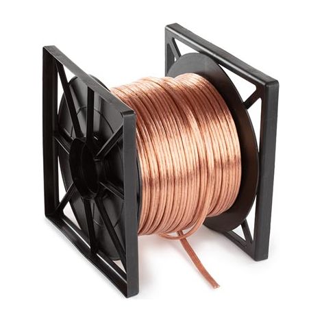 HQ-Power Câble haut-parleur 2x4,00mm², 100 mètres, transparent, bande rouge, rouleau, cuivre OFC pur, installation audio professionnelle, transmission puissante, studio, live, maison (1/5)